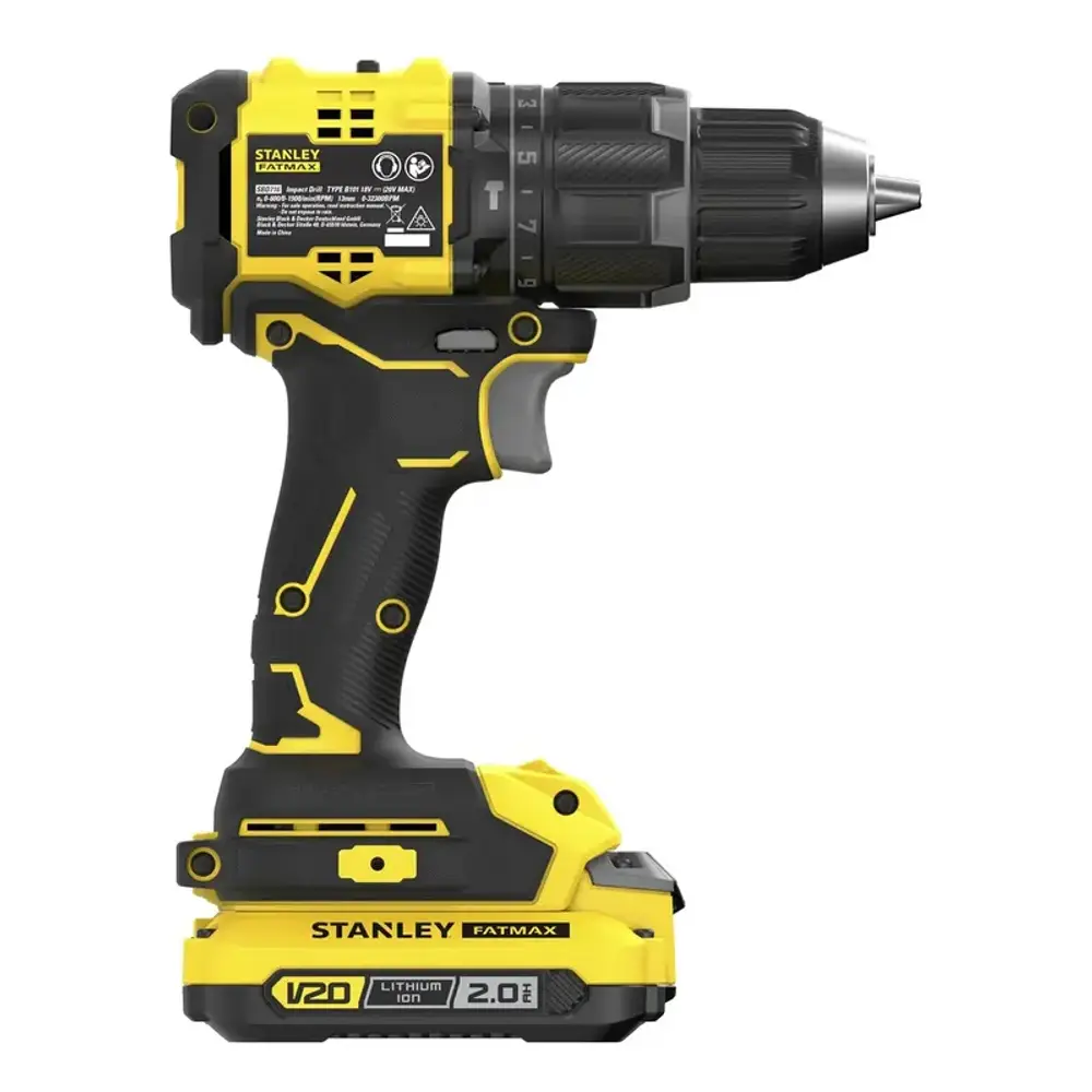 Taladro Percutor 13mm 20v Stanley Sbd716d2t-b2 Amarillo
