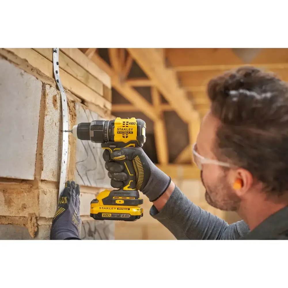 Taladro Percutor 13mm 20v Stanley Sbd716d2t-b2 Amarillo