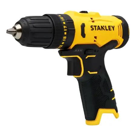 Taladro Percutor Atornillador Stanley 12v 10mm 30nm Amarrilo Y Negro 50