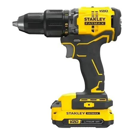 Taladro Percutor Sbd715c2k Stanley Brushless + 2 Baterías Color Amarillo Frecuencia 50