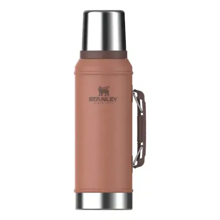 Termo Clasico Stanley 950 Ml Con Manija Y Tapon Cebador Color Clay