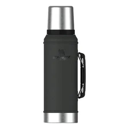 Termo Mate Stanley Classic 950 Ml Con Asa Y Tapon Cebador Black 2.0