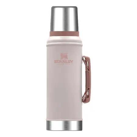 Termo Mate Stanley Classic 950 Ml Con Asa Y Tapon Cebador Rose Quartz