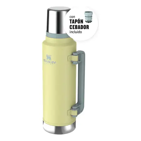 Termo Stanley Clásico 1.4 Lts Asa Plegable Acero Inoxidable Amarillo