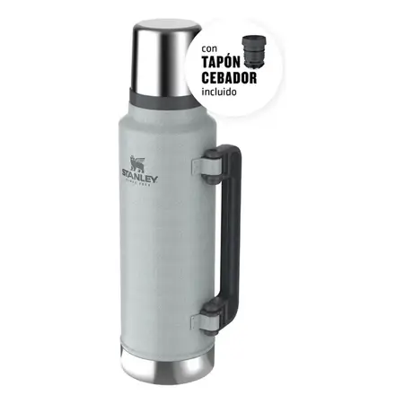 Termo Stanley Clásico 1.4 Lts Asa Plegable Acero Inoxidable Gris