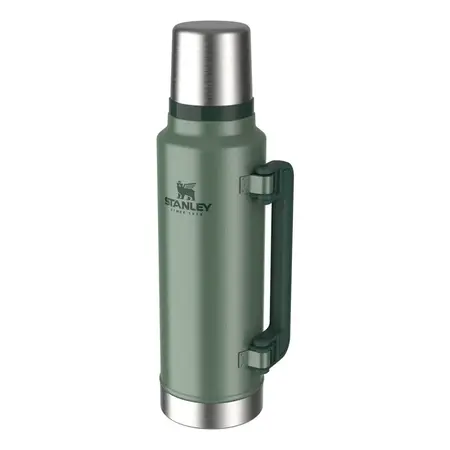 Termo Stanley Clásico 1.4 Lts Asa Plegable Acero Inoxidable Verde