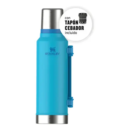 Termo Stanley Clásico 1.4lts Negro C/asa Plegable Splash