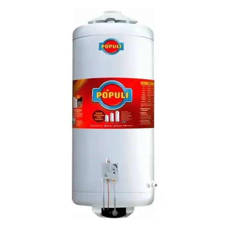 Termotanque A Gas Natural Ecotermo Pópuli Populi 100 Gn Blanco 100l