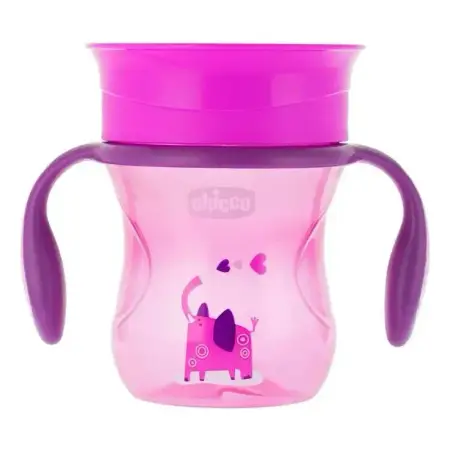 Vaso Para Bebés Chicco Perfect Cup 12m+ Antiderrame Rosa Fucsia Chicco Vaso Perfect Cup Rosa 12m 695110037