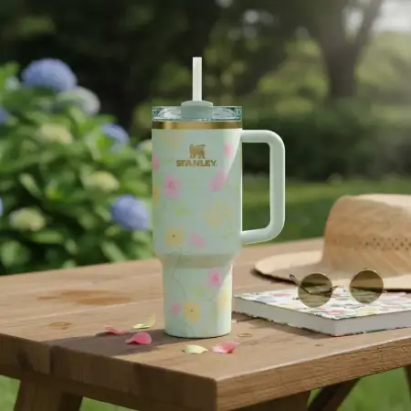 Vaso Stanley Quencher Flowstate 1.18 Lts H2.0 Frío Spring Blossom Lisa