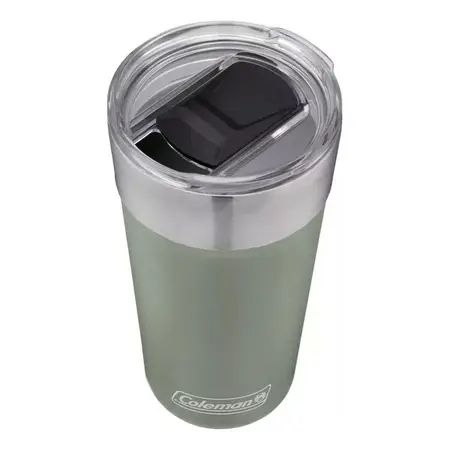 Vaso Térmico Coleman Acero Inox. Brew 600ml Con Destapador Color Verde Claro Brew Negro
