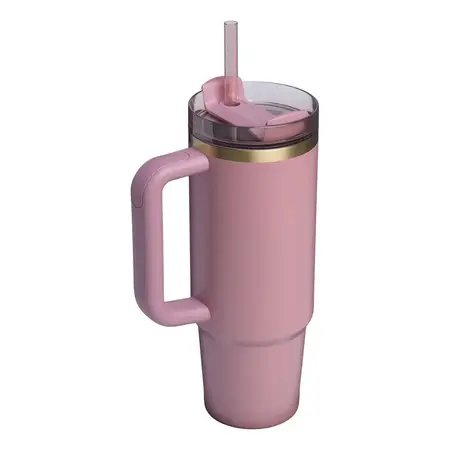 Vaso Térmico Stanley Quencher H2.0 887 Ml Ed. Limitada Gold Antique Pink Lisa